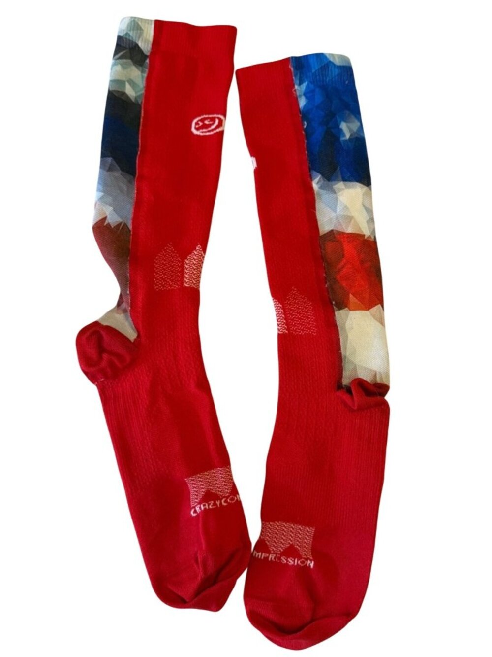 Crazy Compression Over-the-Calf Patriotic Theme Compression Socks Size S/M (EUC)